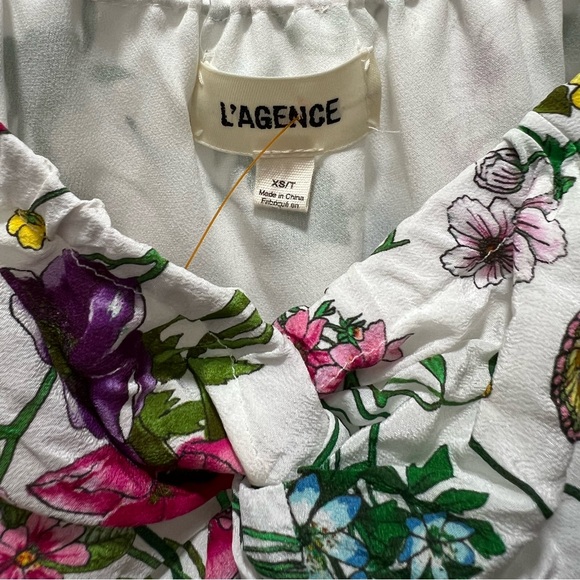 L’AGENCE Elena Off Shoulder Silk Top - Picture 3 of 9